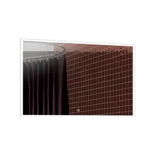 Flat Led Vanity Mirror - Wall Mount - 39" Glass/Aluminum