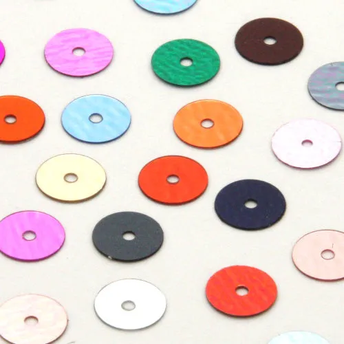 Flat Round Sequin #204 Light Red (Metallic)