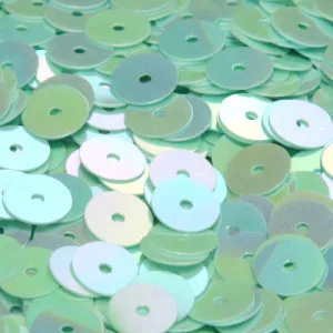 Flat Round Sequin #544 Light Green (Opaque Iris)