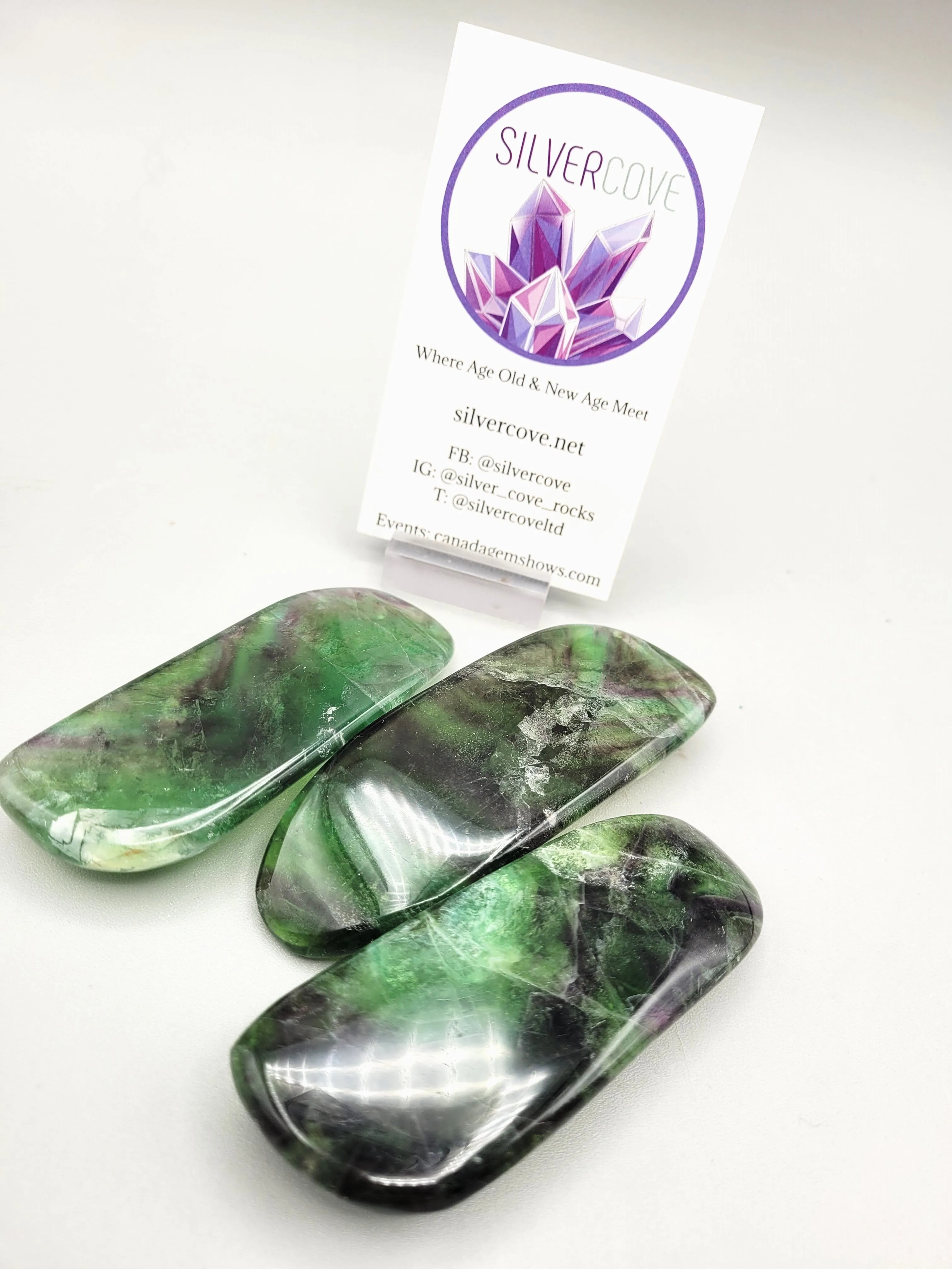 Fluorite Polished Flat Wand/Massager CLOSEOUT