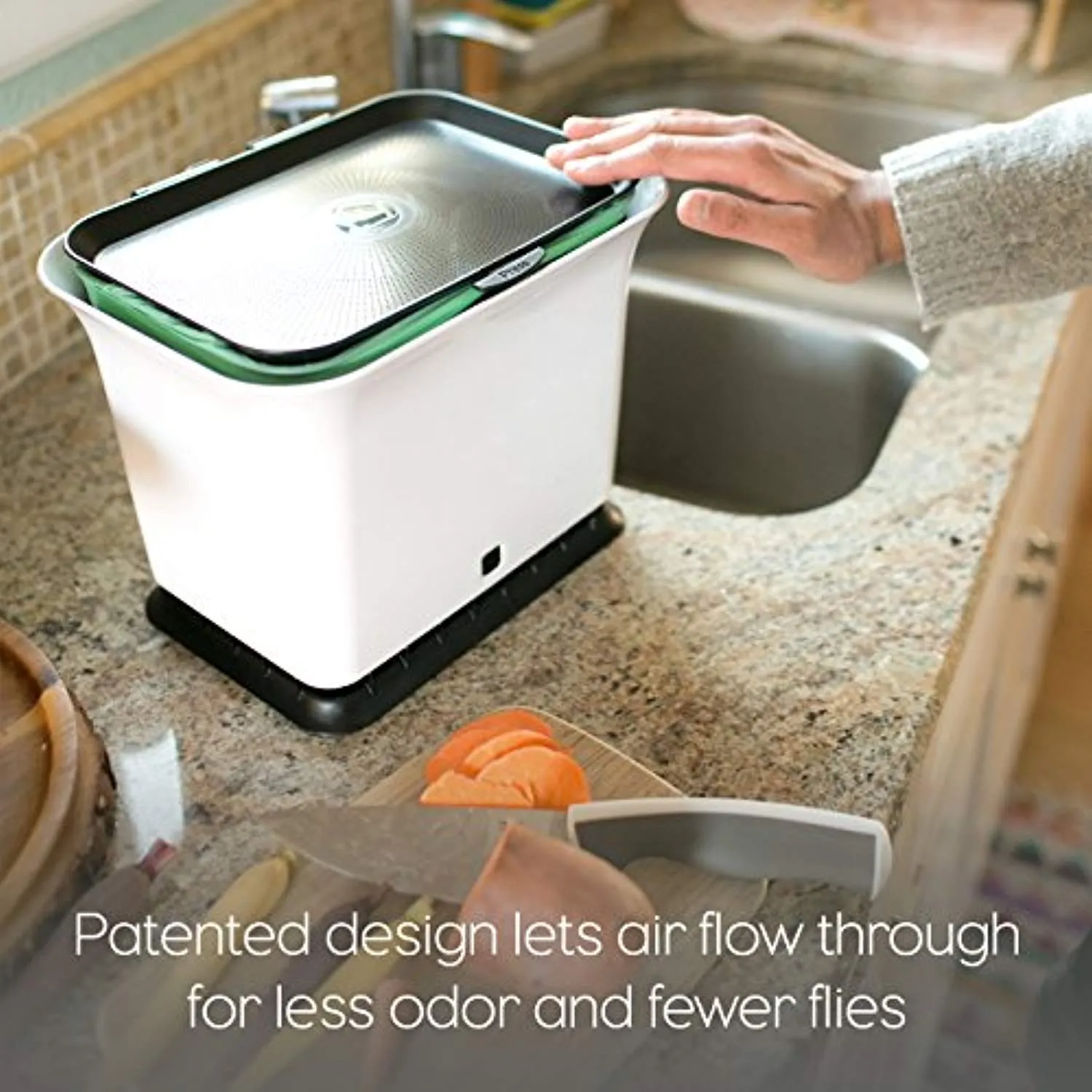 Fresh Air Odor-Free Kitchen Compost Bin