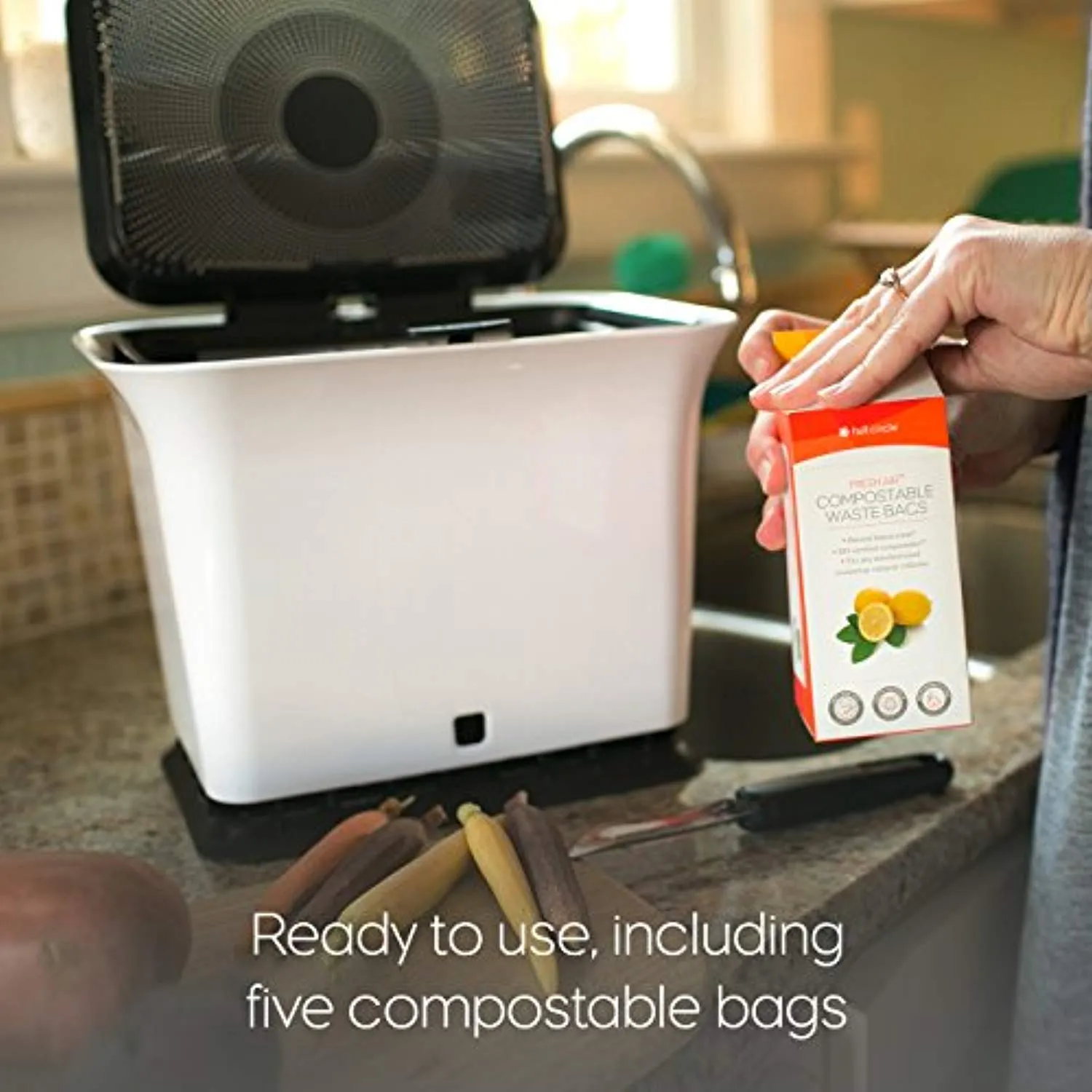 Fresh Air Odor-Free Kitchen Compost Bin