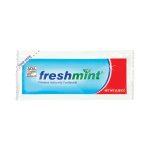FreshMint TPADAP Fluoride Toothpaste Packet 0.28 oz. - ADA Approved (Case)