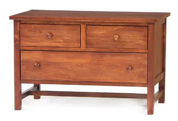 Generations - Amish Hardwood Low Chest of Drawers