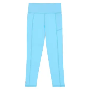 Girls Ice Blue Long Leggings