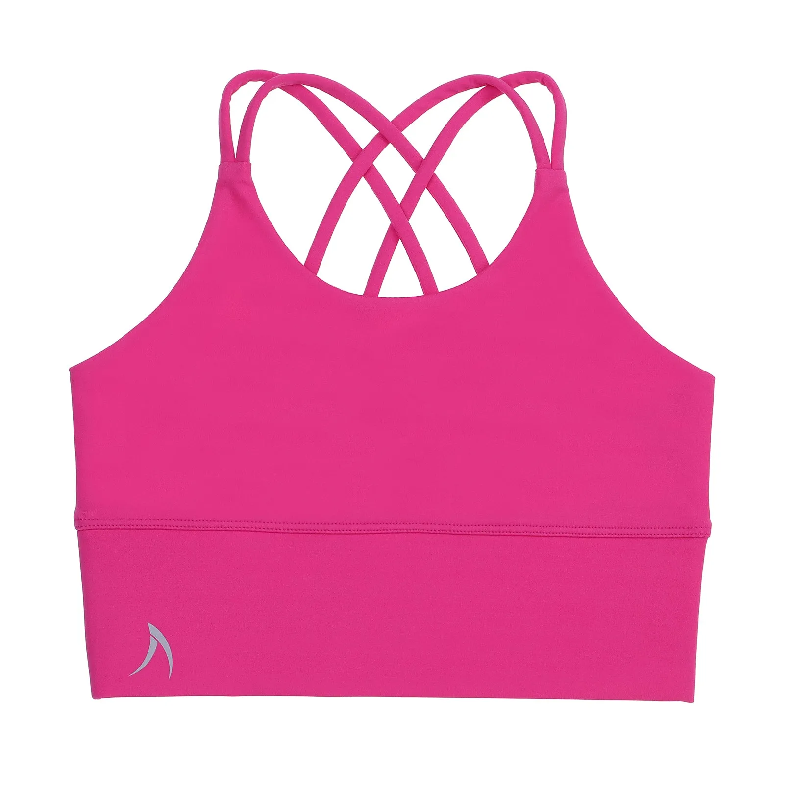 Girls Magenta Pink Pretty Cross Back Crop Top