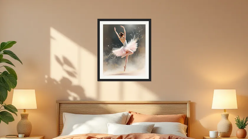 Graceful Ballet Leap Wall Art Poster