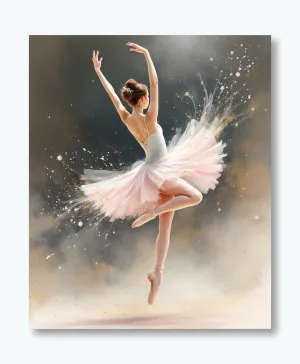 Graceful Ballet Leap Wall Art Poster