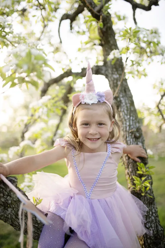 GREAT PRETENDER PINK UNICORN DRESS WITH HEADBAND 5-6