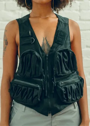 Guillermo Bravo Fisherman Vibes Utility Vest, Green