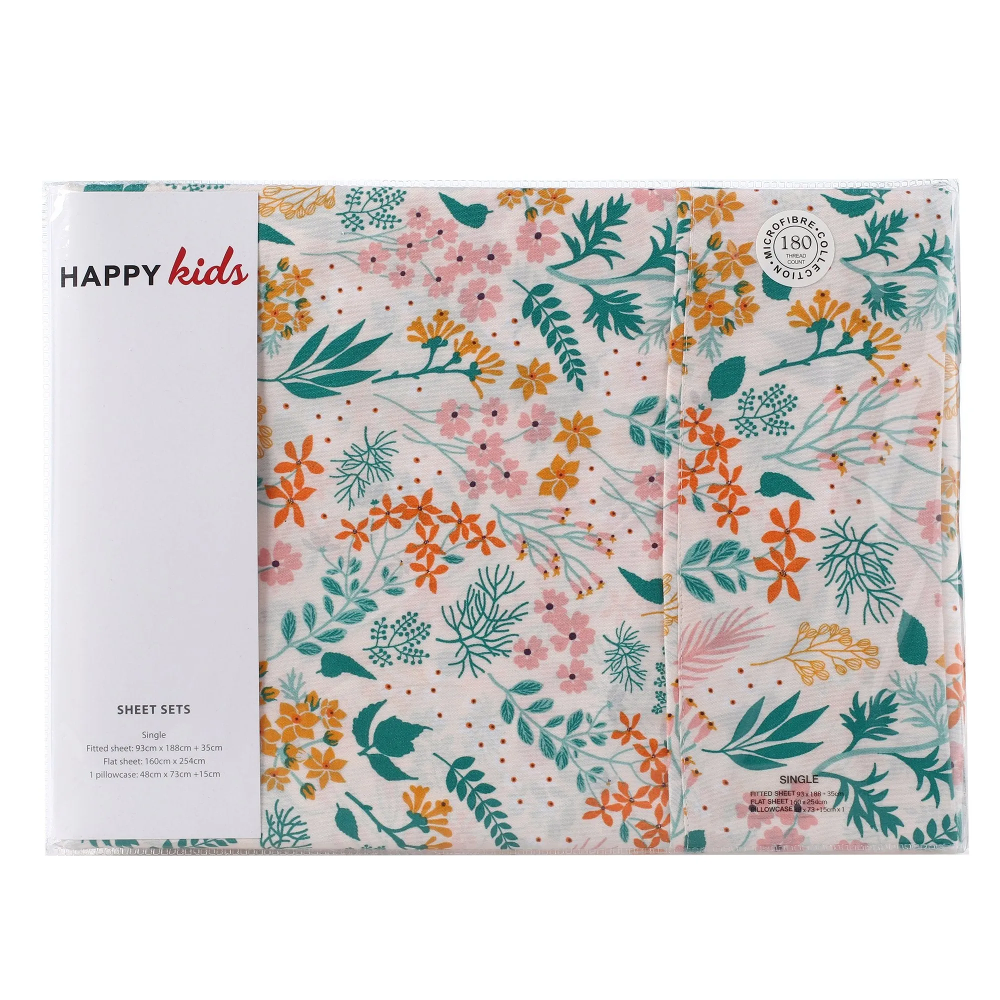 Happy Kids Floral Printed Microfibre Sheet Set