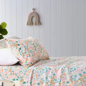 Happy Kids Floral Printed Microfibre Sheet Set