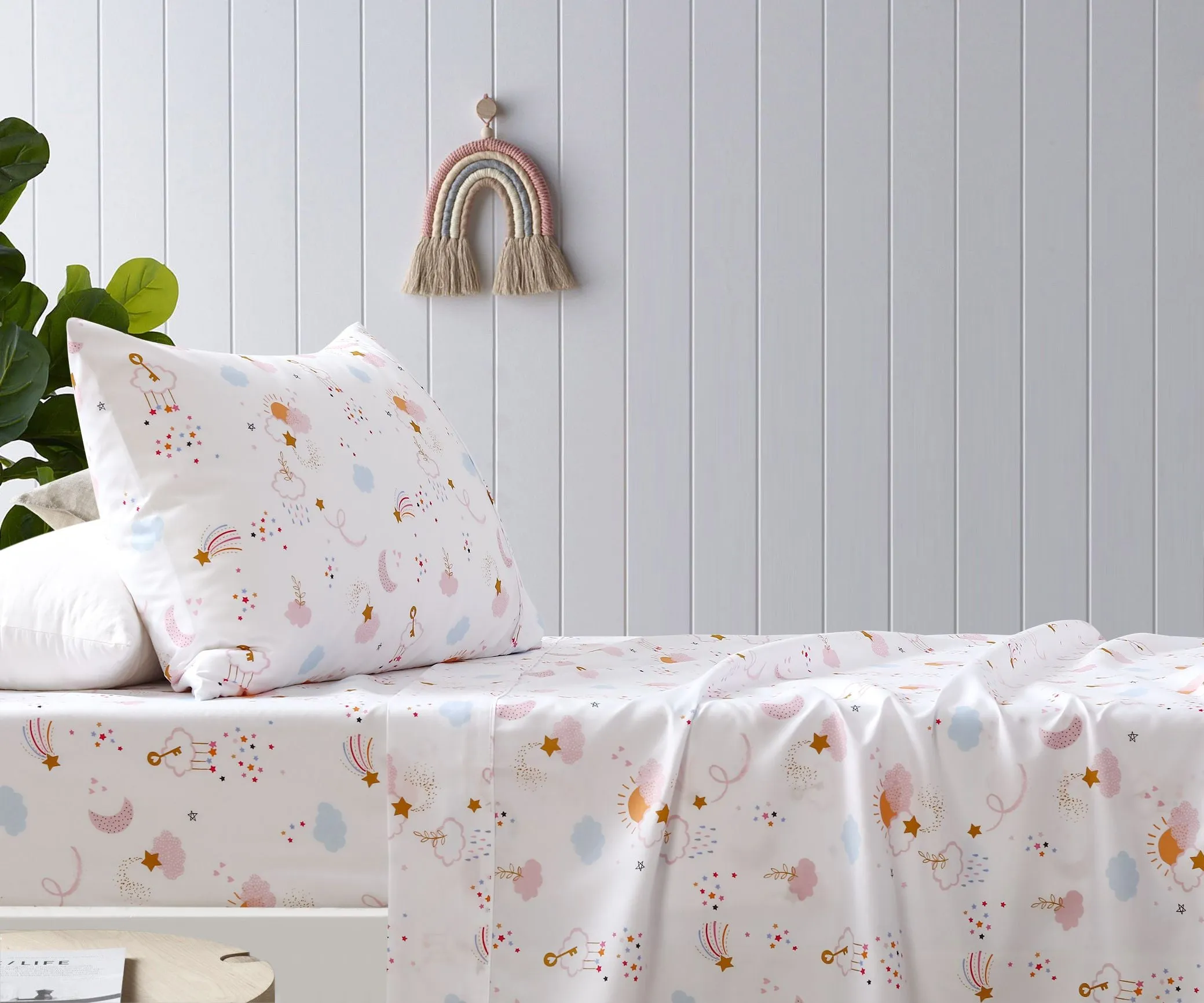 Happy Kids Unicorn Printed Microfibre Sheet Set