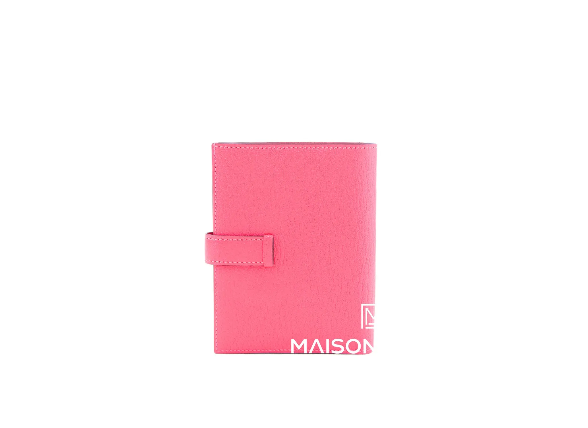 Hermes Rose Lipstick Chèvre Bearn Compact Wallet
