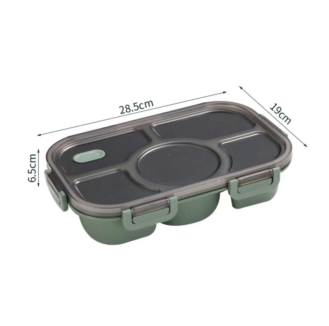 Homlly 5 Compartments Leakproof Salad Bento Lunch Box Container