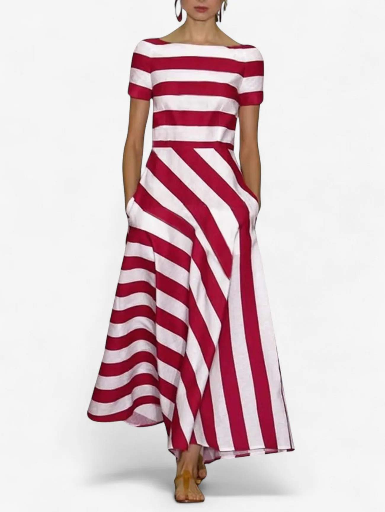 Jada | Women's Casual Striped Summer Maxi Dress