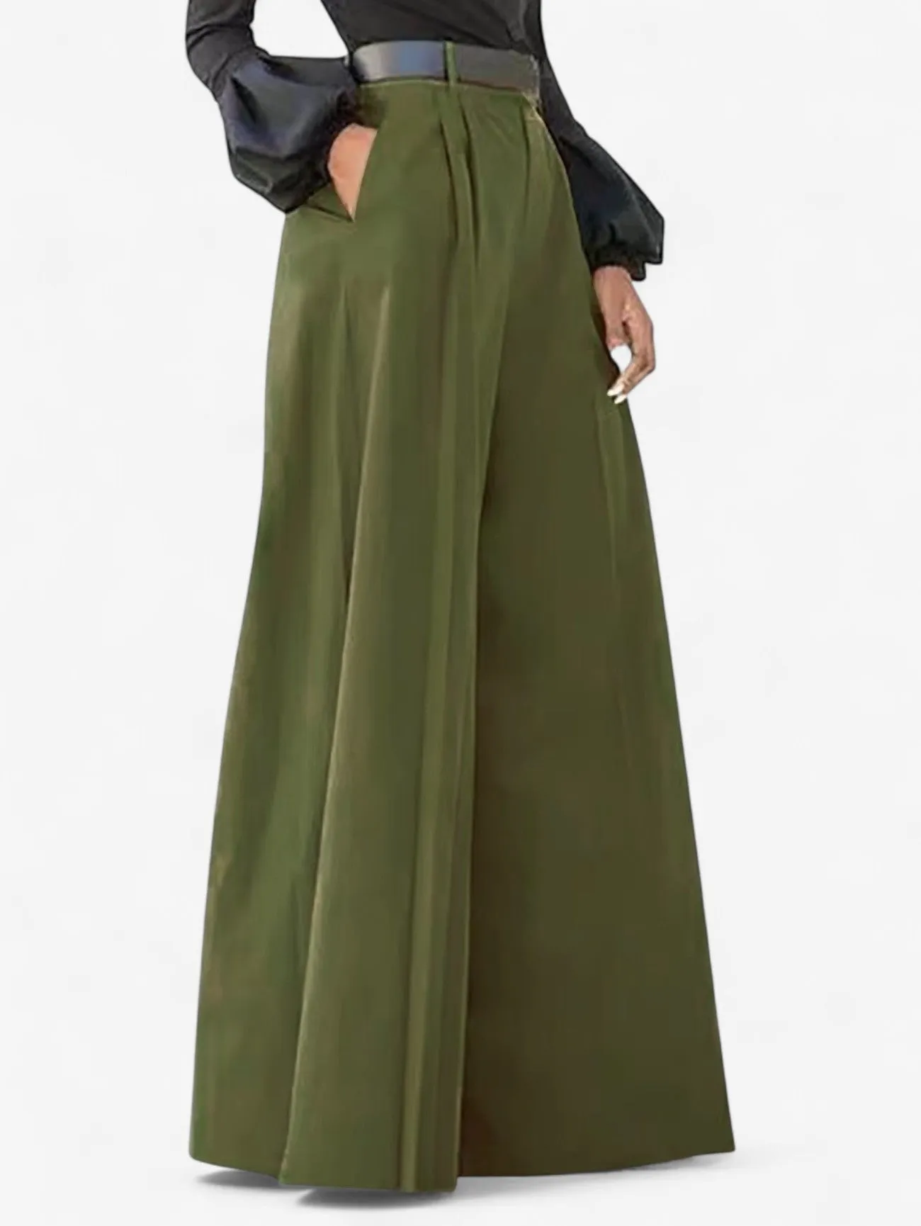 Jada | Women's High Waist Wide Leg Trouser Pants