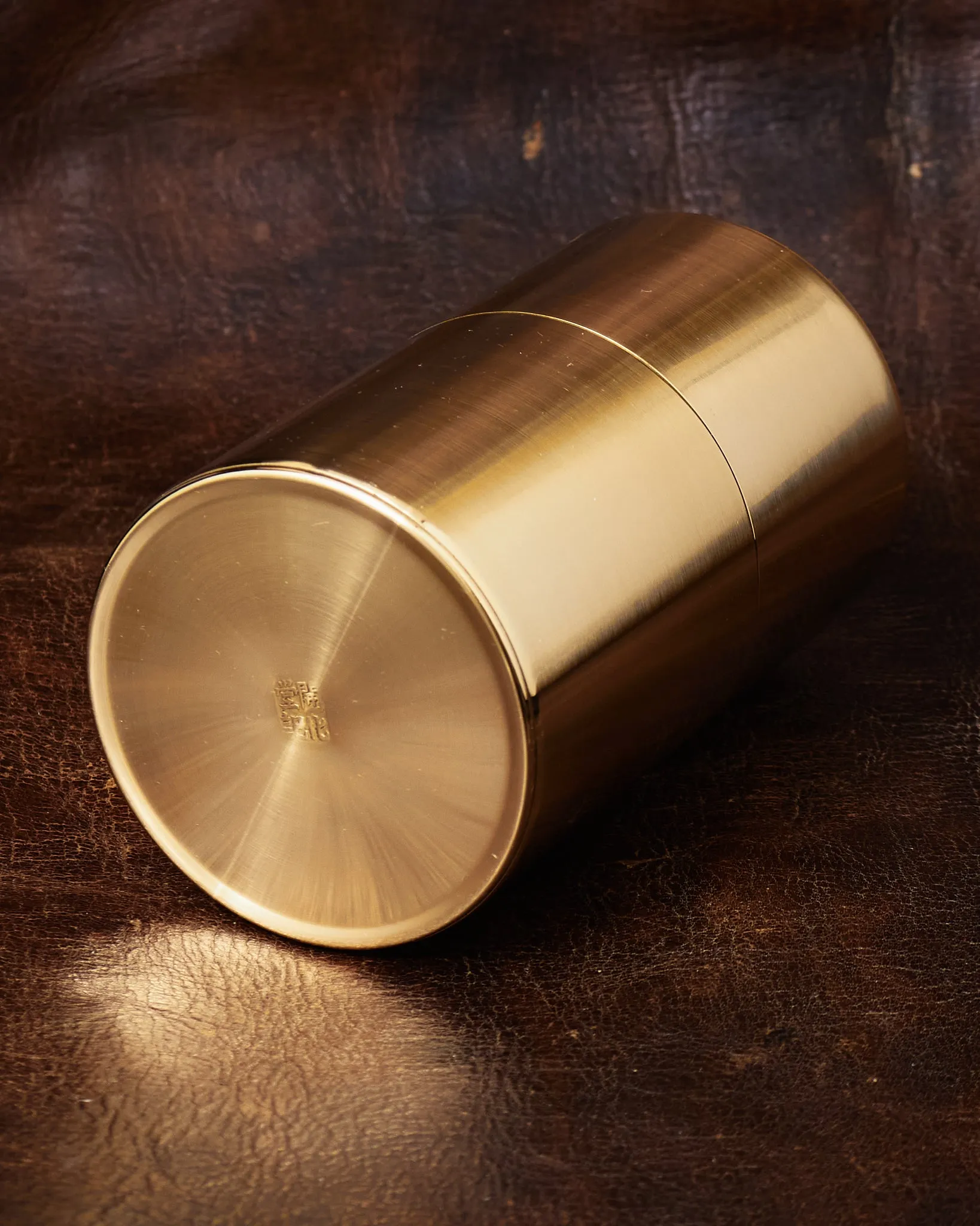 Kaikado Tea Caddy Brass Long 200g