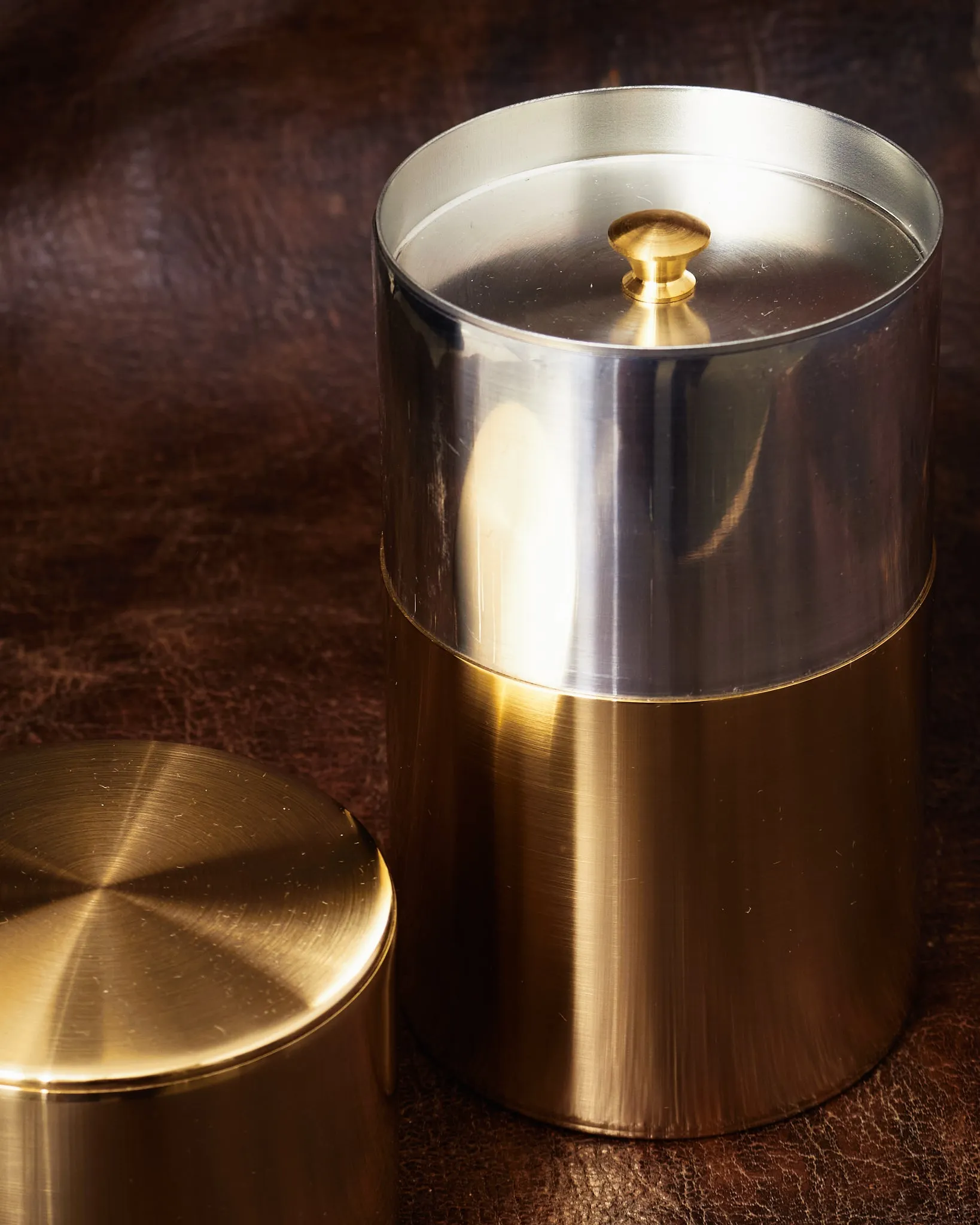 Kaikado Tea Caddy Brass Long 200g
