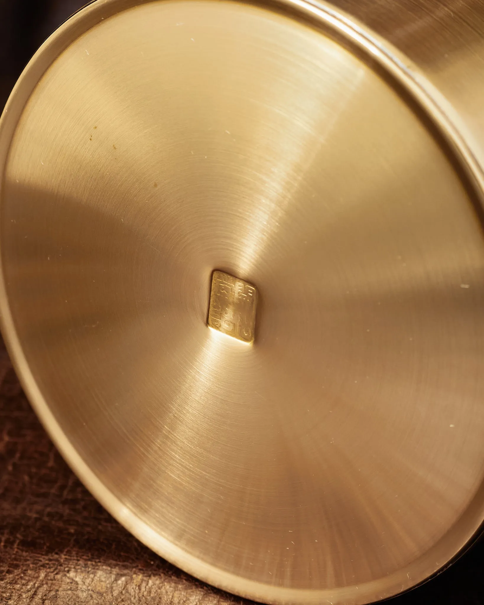 Kaikado Tea Caddy Brass Wide 400g