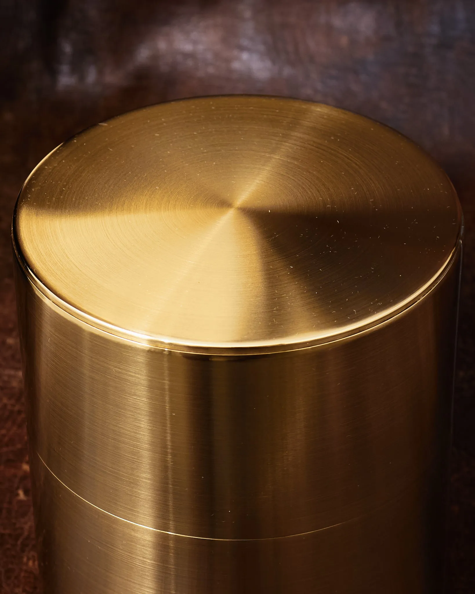 Kaikado Tea Caddy Brass Wide 400g