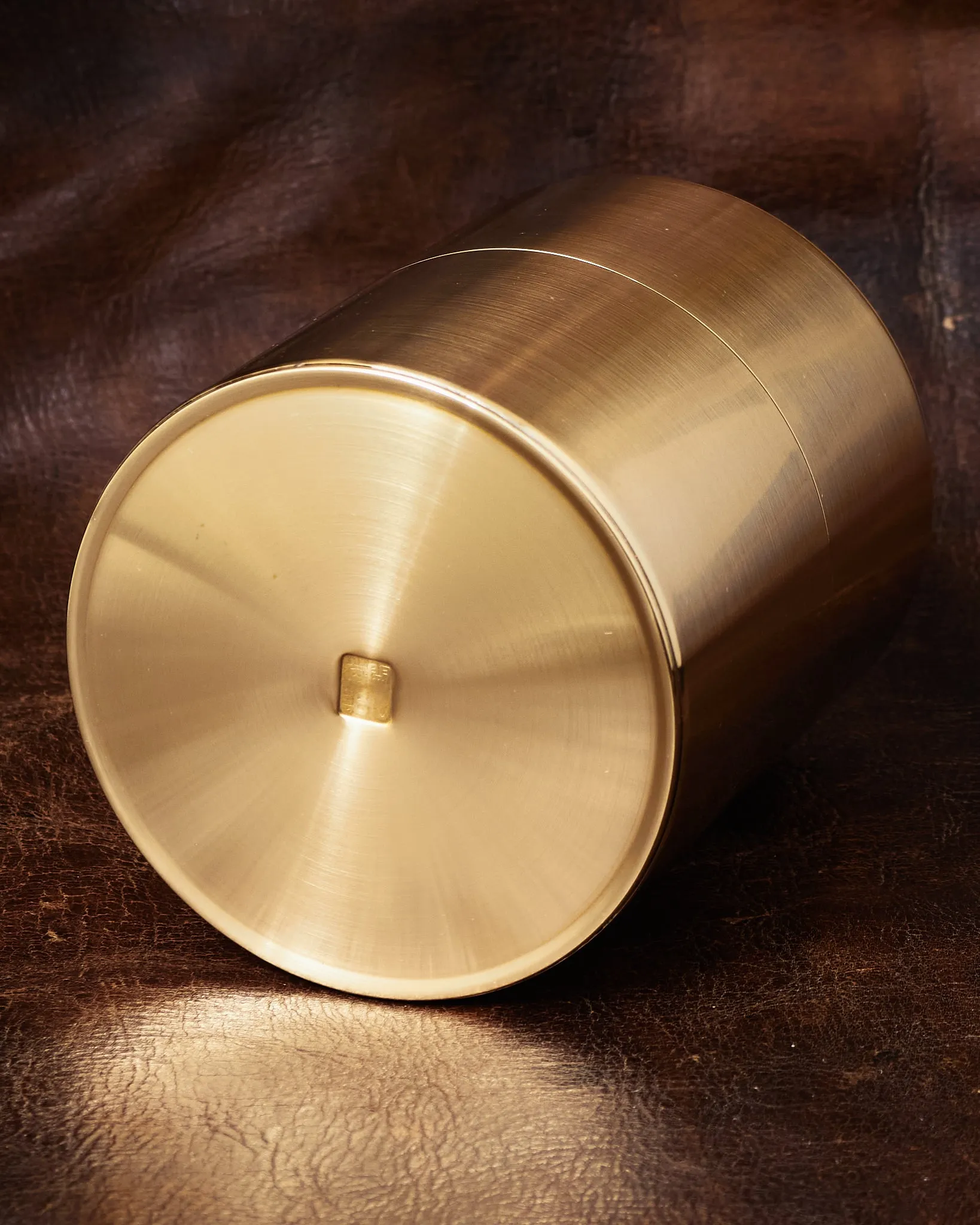 Kaikado Tea Caddy Brass Wide 400g
