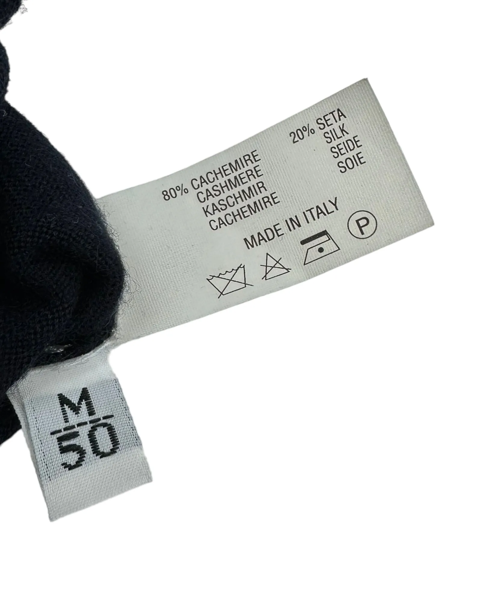 Kiton Navy Cashmere & Silk Fisherman Knit