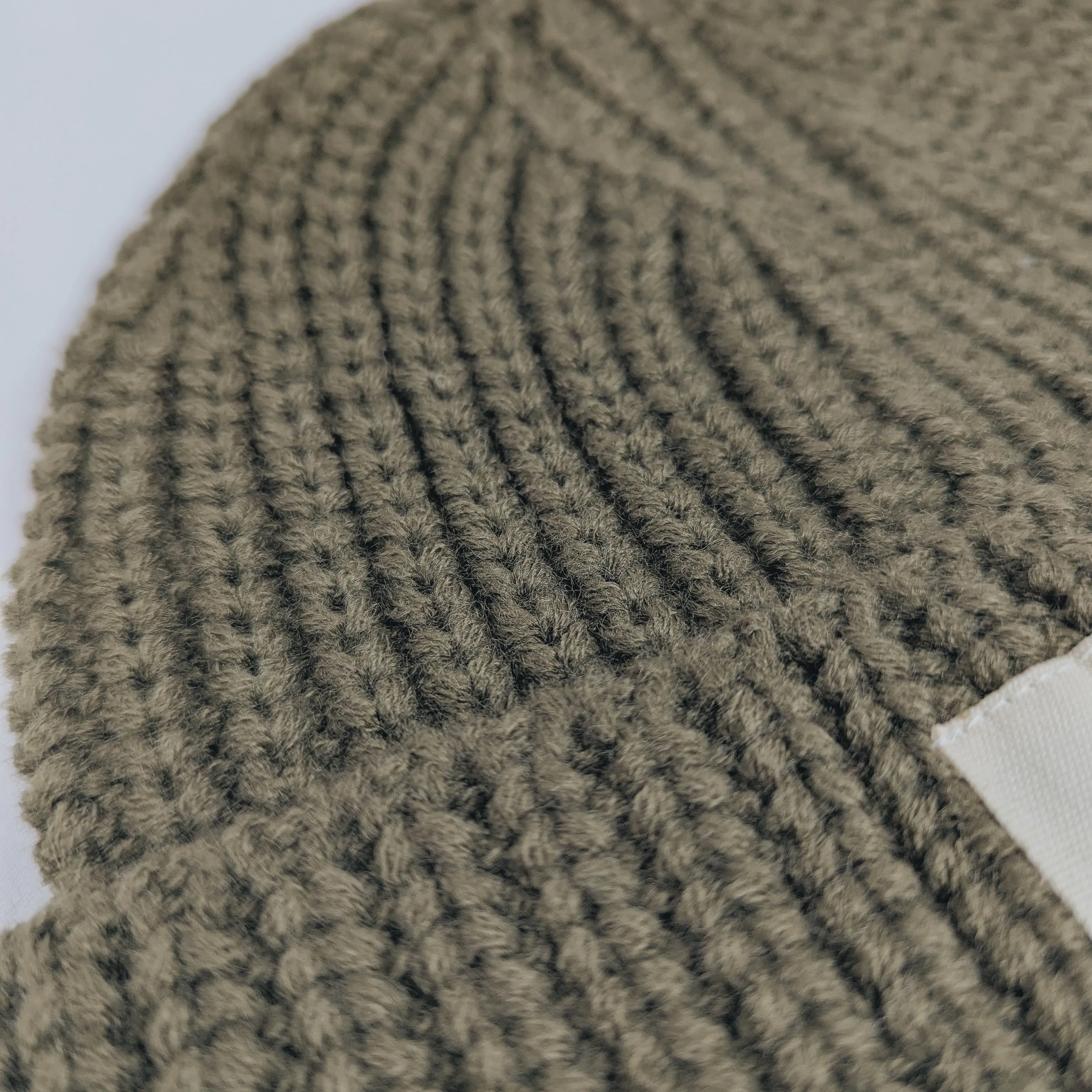 Knitted Beanie Hat - Moss