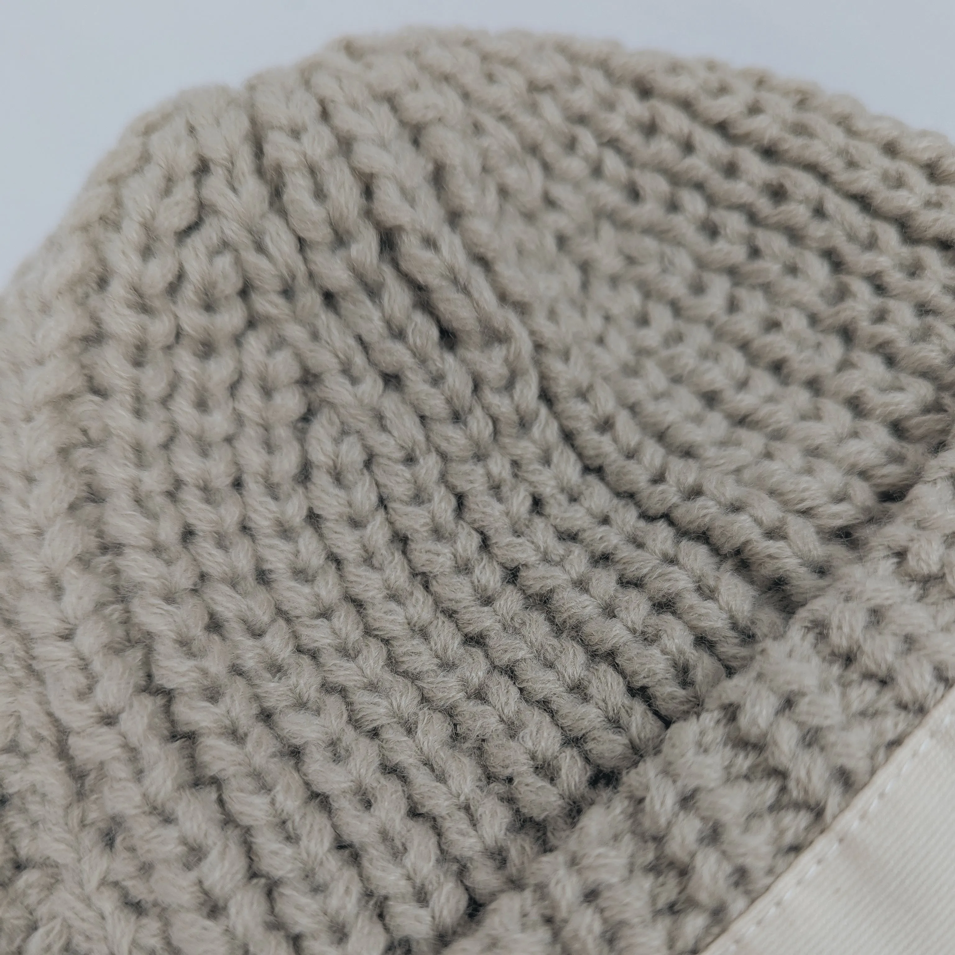 Knitted Beanie Hat - Mushroom