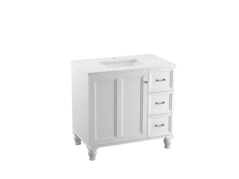 KOHLER K-99520-LGR Damask 36" bathroom vanity cabinet