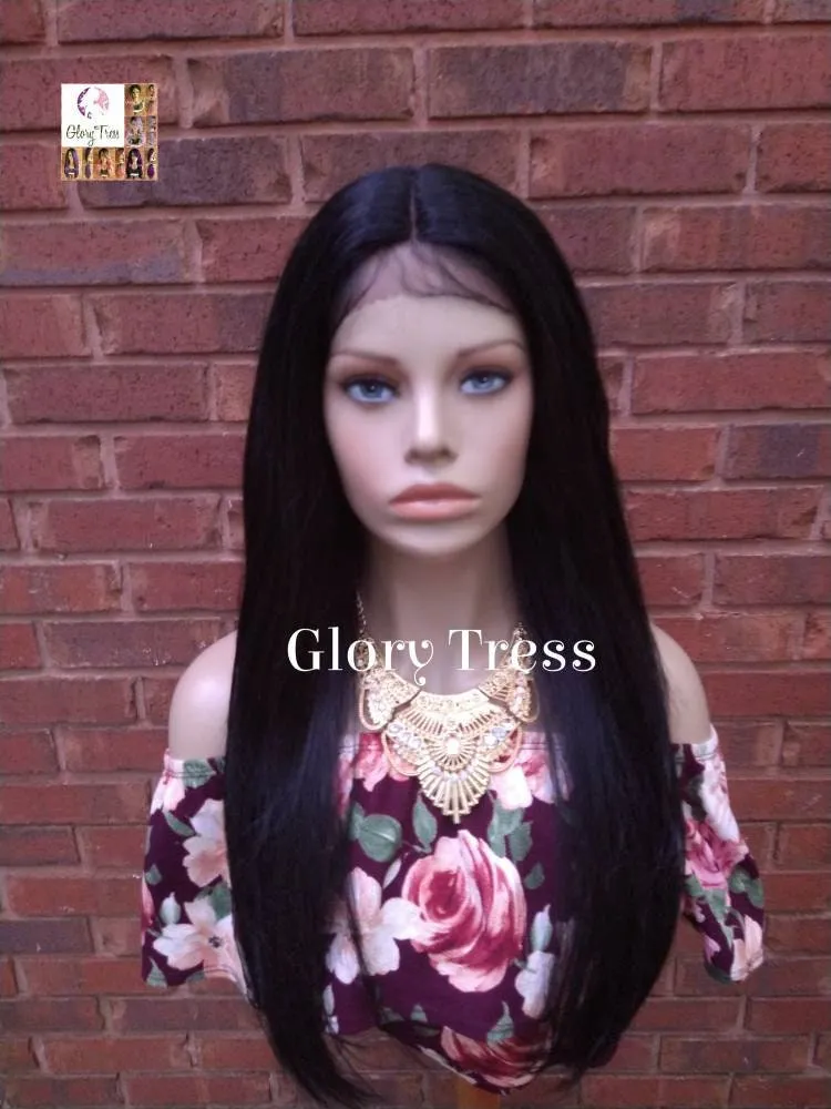 Lace Front Wig - Black Wig - Glory Tress - Straight Wig- African American Wig - Ready To Ship // BRILLIANT