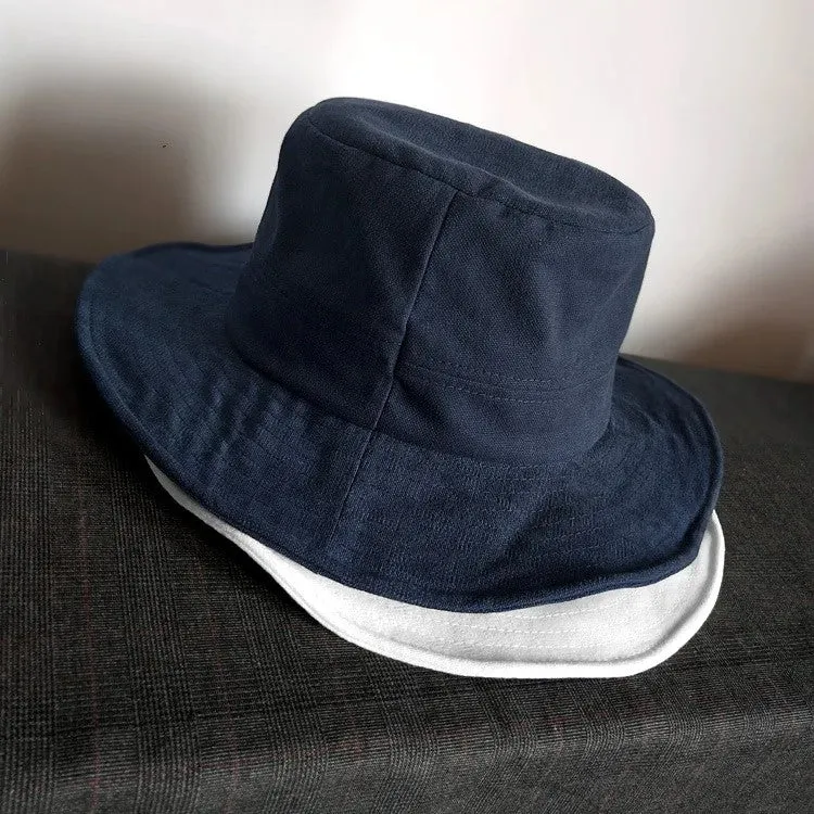 Large Brimmed White Fisherman Sun Hat - Stylish Outdoor Protection
