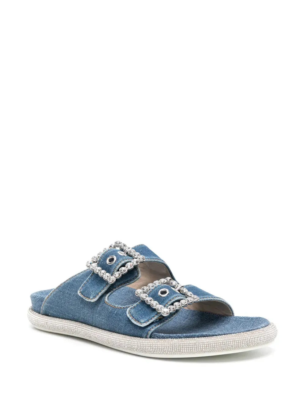 Le Silla Pool Side crystal-embellished buckle slides