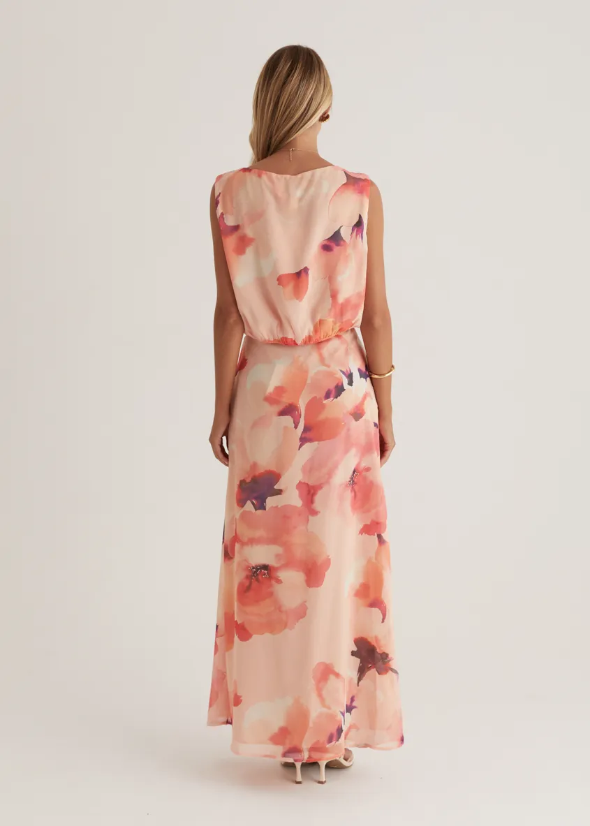 Lilyfield Crop - Peach Floral