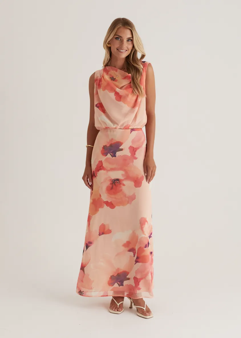 Lilyfield Crop - Peach Floral