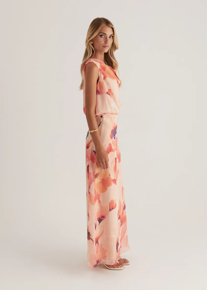 Lilyfield Crop - Peach Floral
