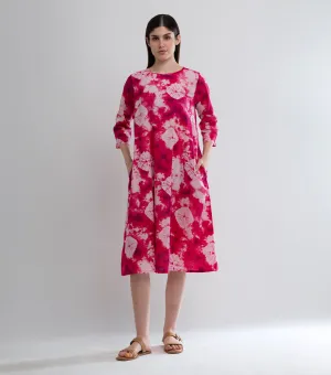 Magenta Printed Cotton Dress