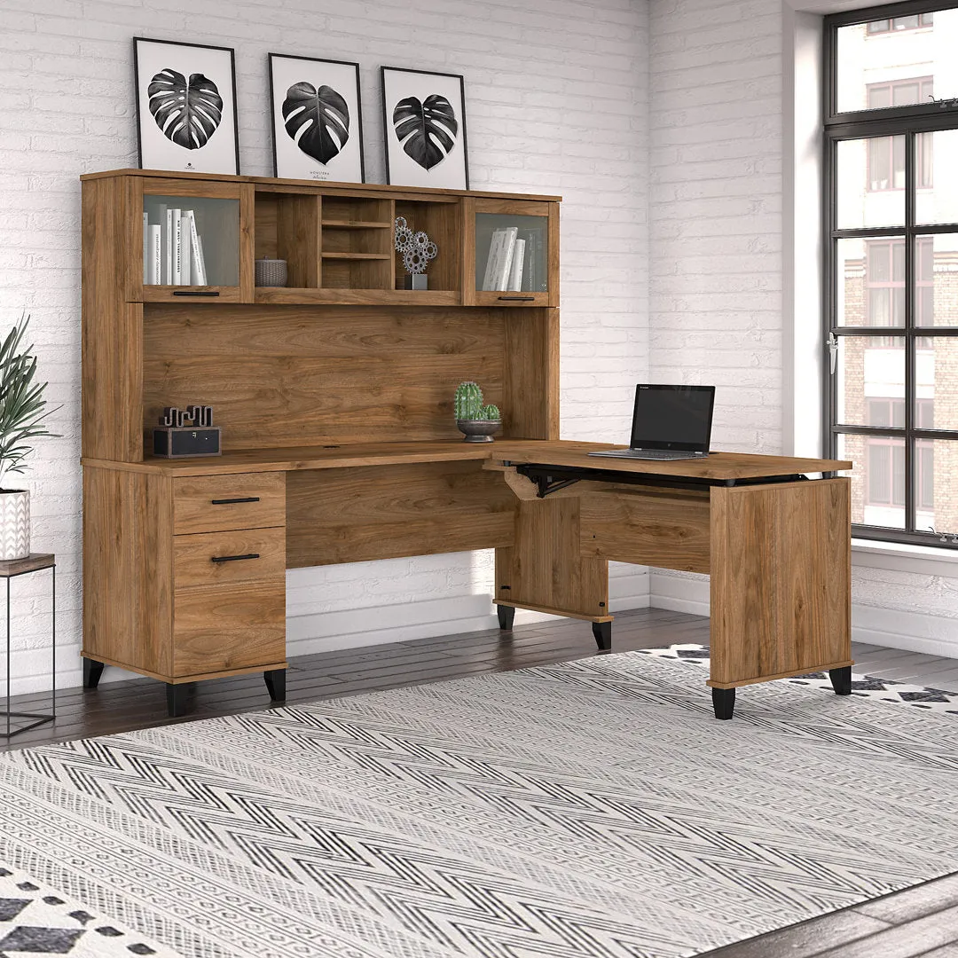 Magomed 72'' Desk Gracie Oaks Color: Fresh Walnut