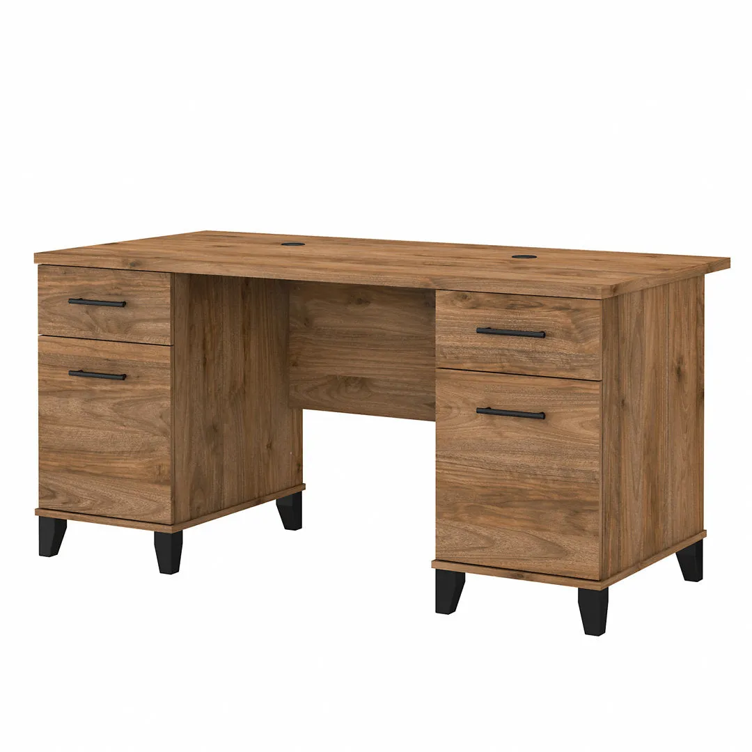 Magomed Executive Desk Gracie Oaks Color: Fresh Walnut