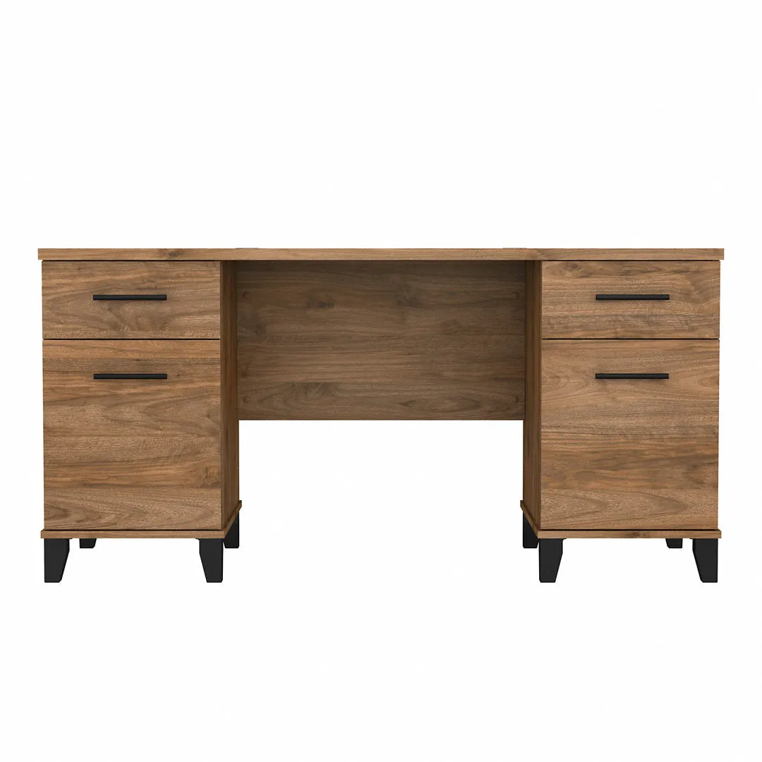 Magomed Executive Desk Gracie Oaks Color: Fresh Walnut