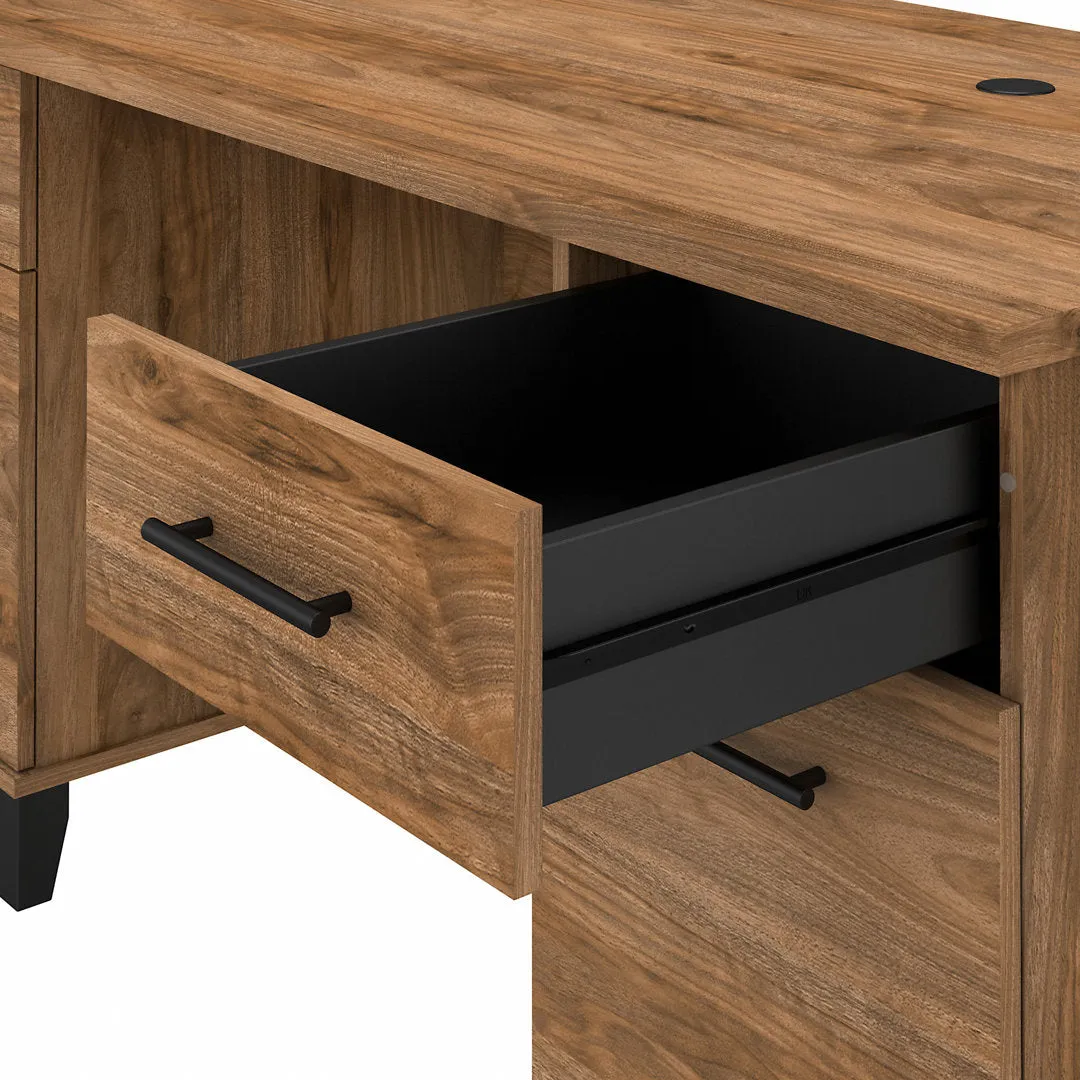 Magomed Executive Desk Gracie Oaks Color: Fresh Walnut
