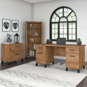 Magomed Executive Desk Gracie Oaks Color: Fresh Walnut