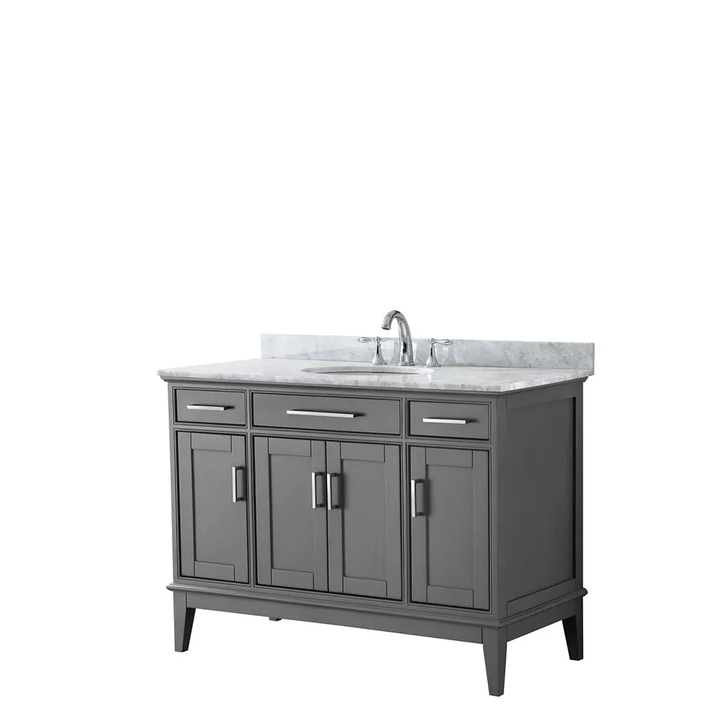Margate 48 Inch Single Bathroom Vanity in Dark Gray