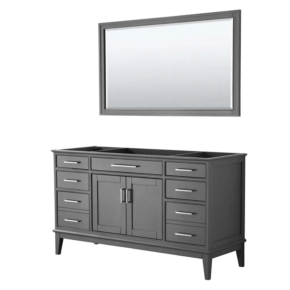 Margate 60 Inch Single Bathroom Vanity in Dark Gray
