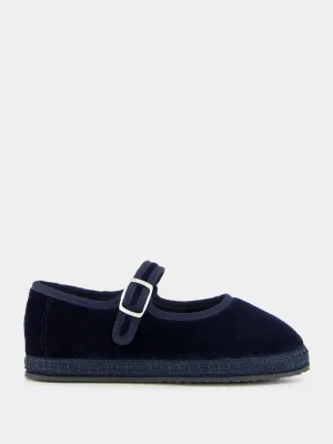 Mary Jane Bambino in Blue Mercantile Velvet