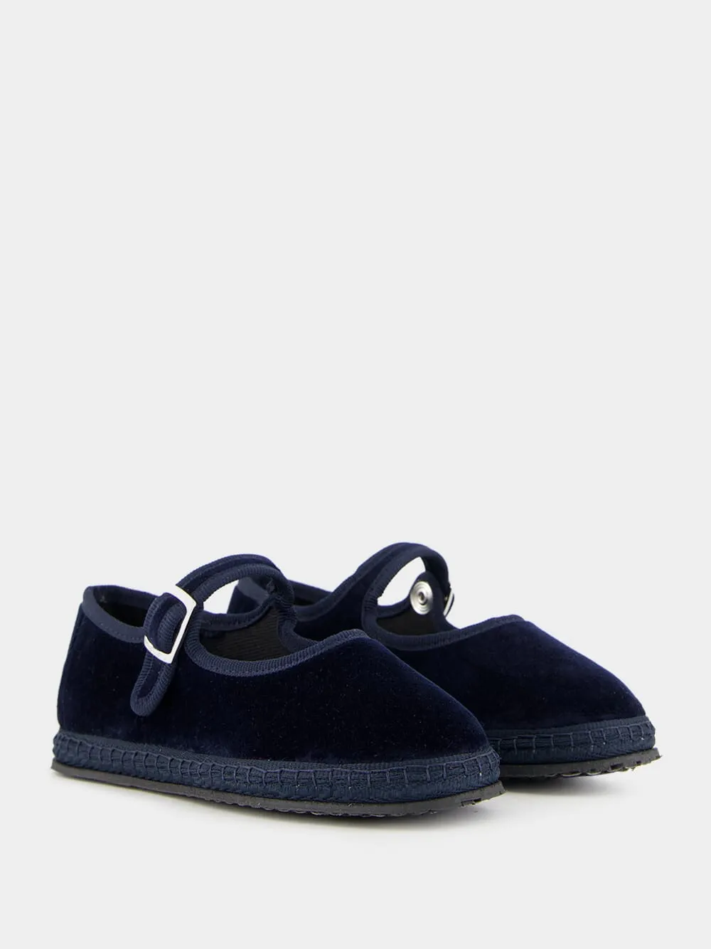 Mary Jane Bambino in Blue Mercantile Velvet