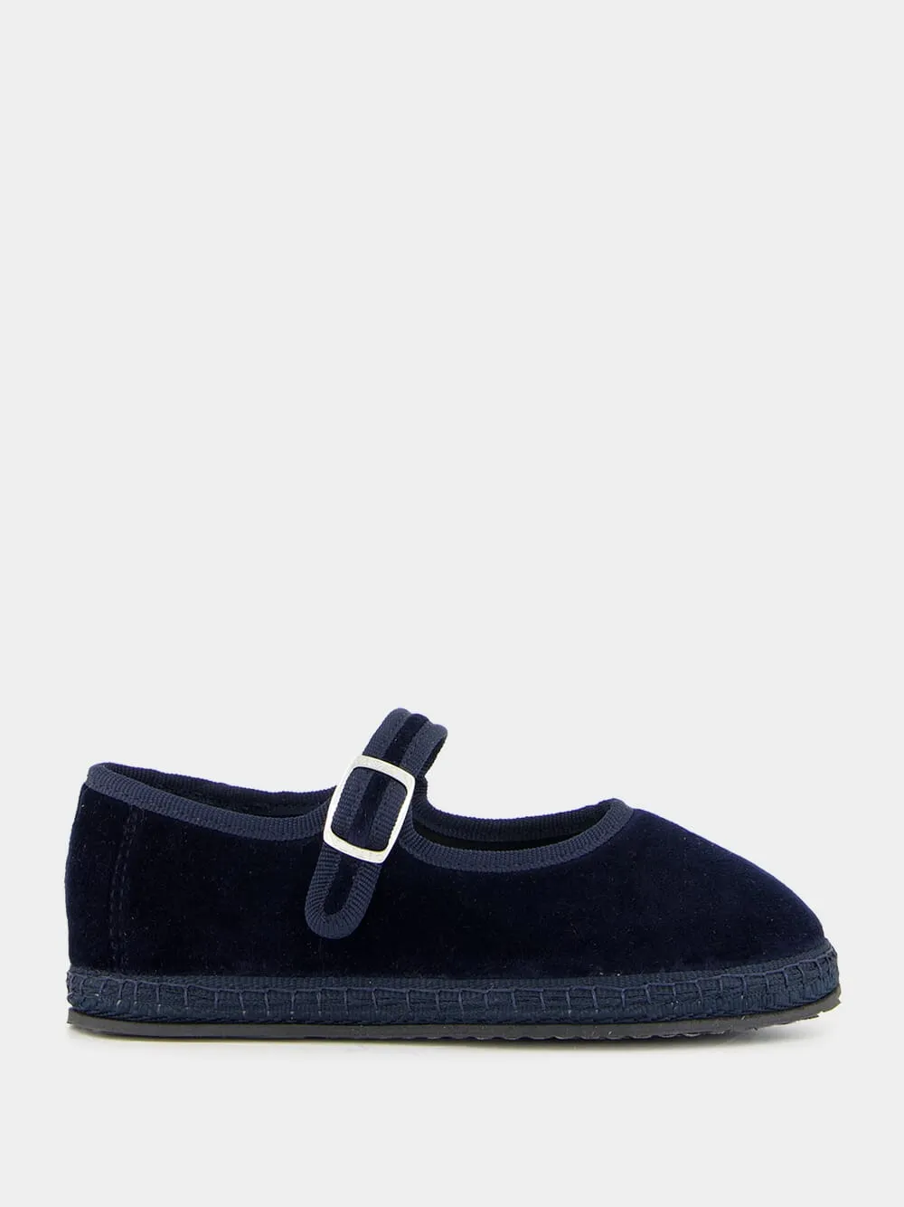 Mary Jane Bambino in Blue Mercantile Velvet