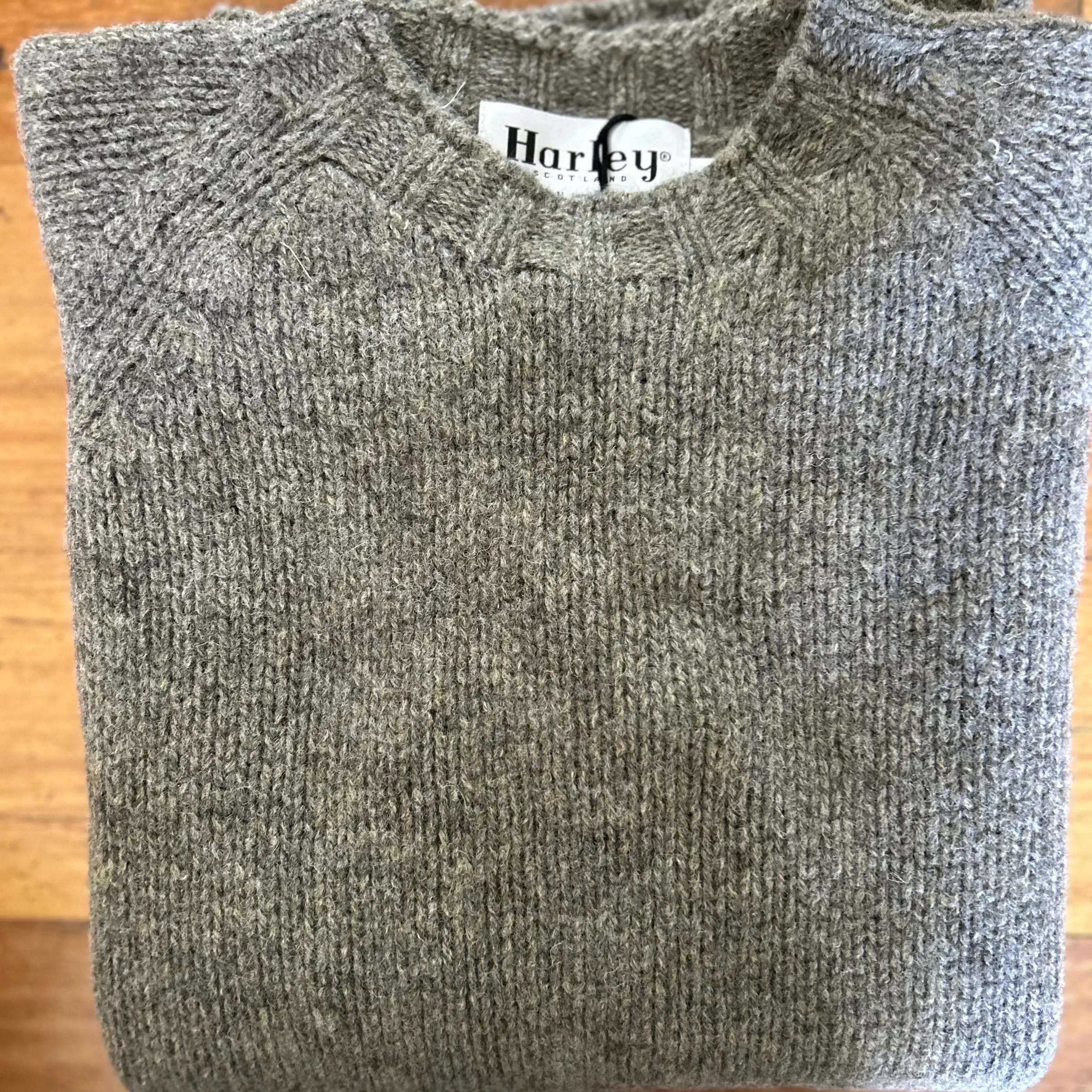 Men's Chunky Crew Jumper - Oyster