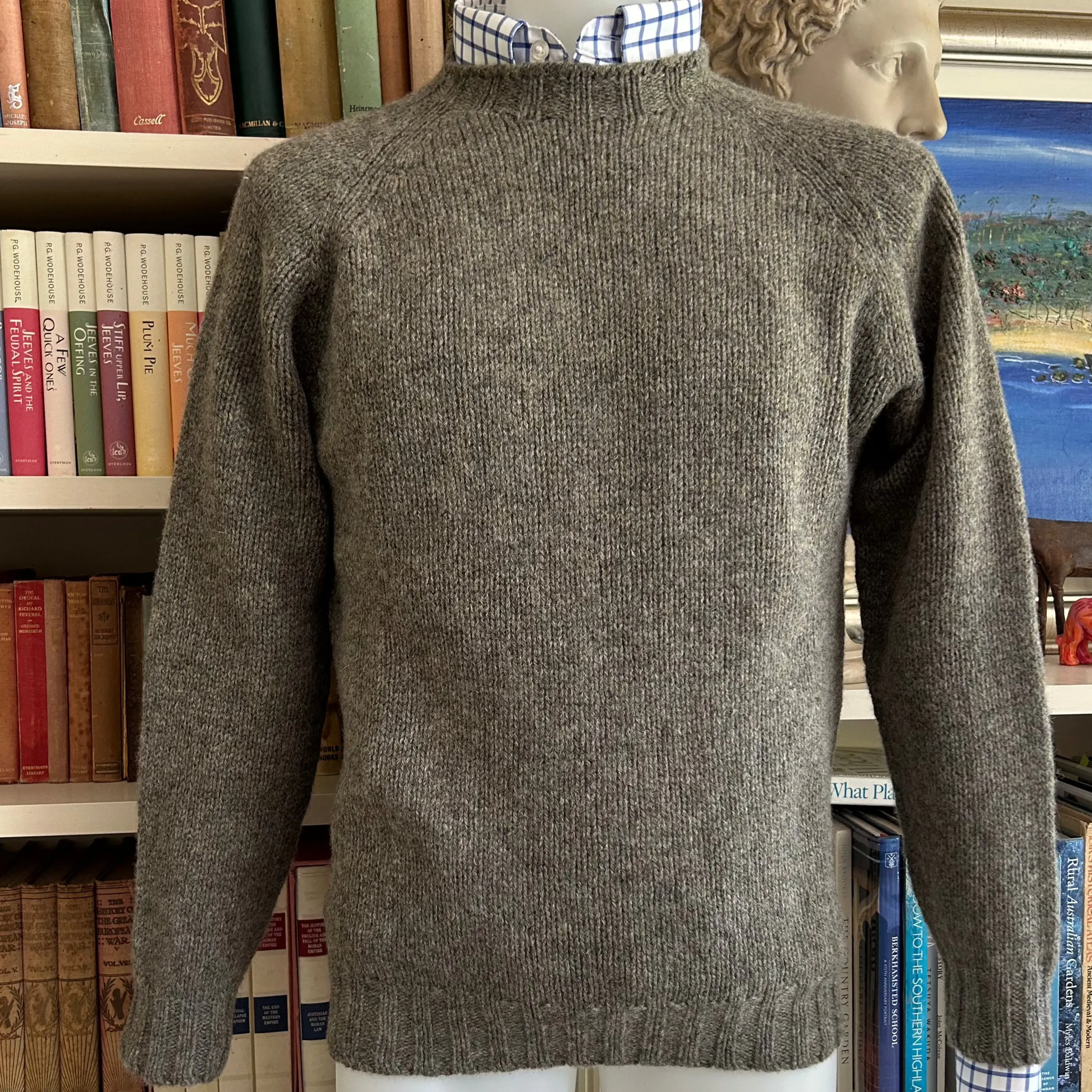 Men's Chunky Crew Jumper - Oyster