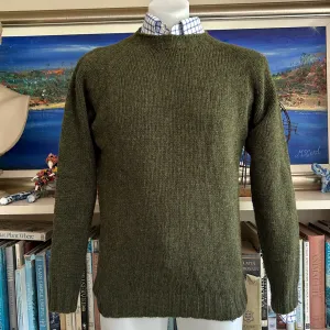 Men's Chunky Crew Jumper - Pine Shadow